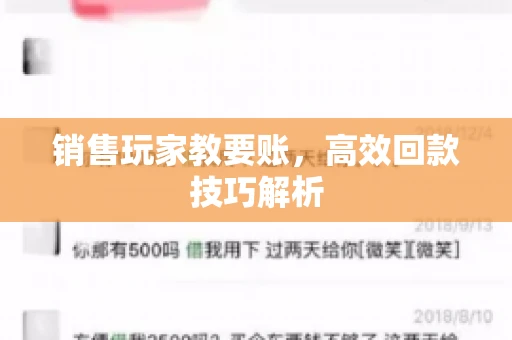 销售玩家教要账，高效回款技巧解析