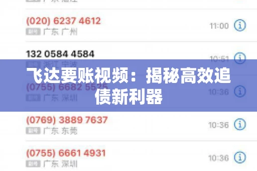 飞达要账视频：揭秘高效追债新利器