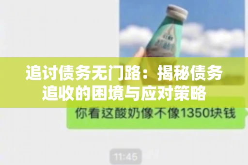 追讨债务无门路：揭秘债务追收的困境与应对策略